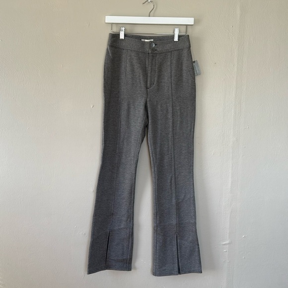 NWT Maeve Anthropologie gray split flare trousers 2P - Picture 1 of 11